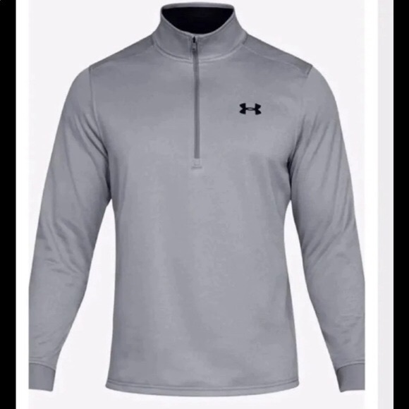 under armour Mens gray loose heatgear 1/2 zip up - Picture 1 of 5